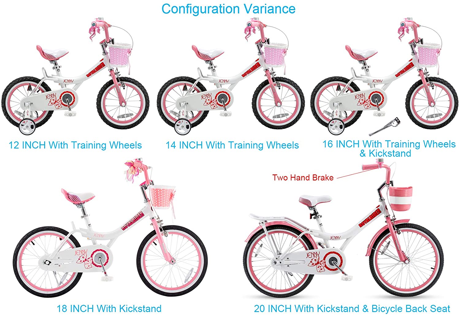 Buy Royal Baby Jenny 16inch Pink White Bicycle | Yallatoys.com