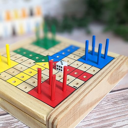 Buy Robert Frederick Wooden Mini Ludo Game | Yallatoys.com