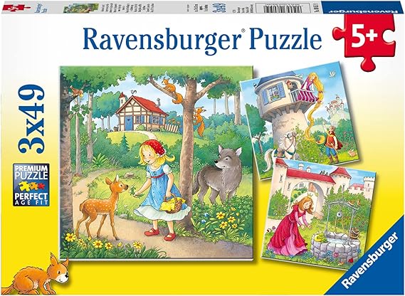 Buy Ravensburger 3 in 1 Puzzle Rapunzel, Red Riding Hood, Frog King | Yallatoys.com