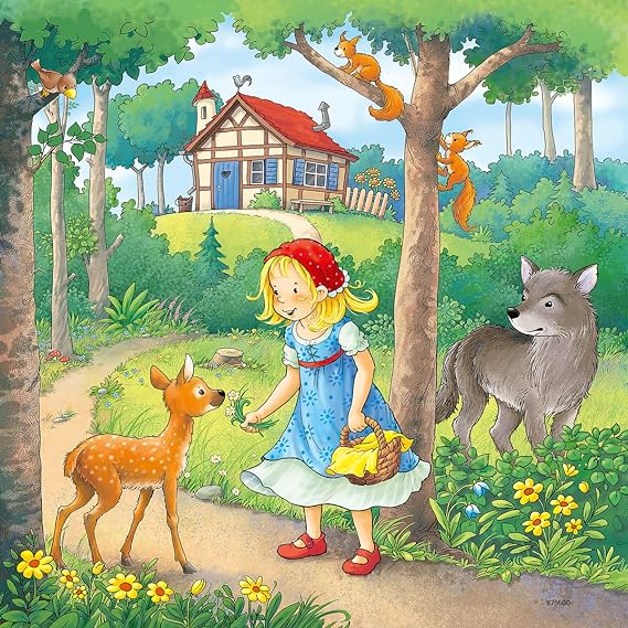 Buy Ravensburger 3 in 1 Puzzle Rapunzel, Red Riding Hood, Frog King | Yallatoys.com