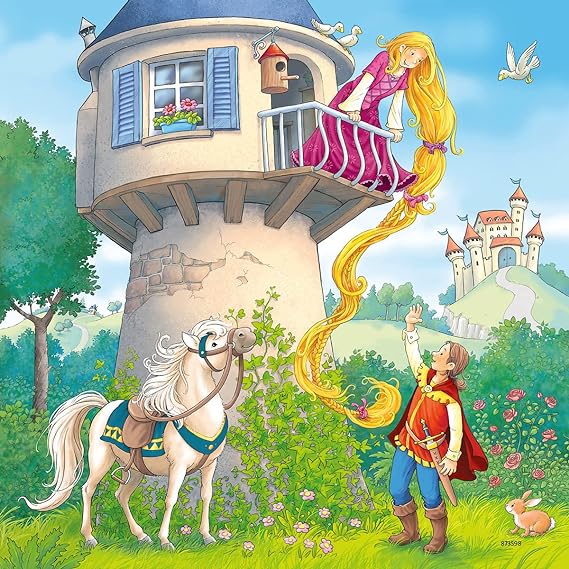 Buy Ravensburger 3 in 1 Puzzle Rapunzel, Red Riding Hood, Frog King | Yallatoys.com
