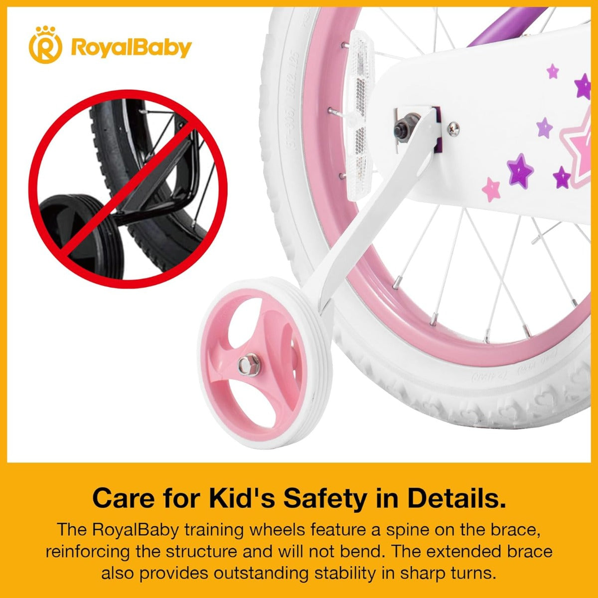 Buy Royalbaby Stargirl 12in Purple Bicycle | Yallatoys.com