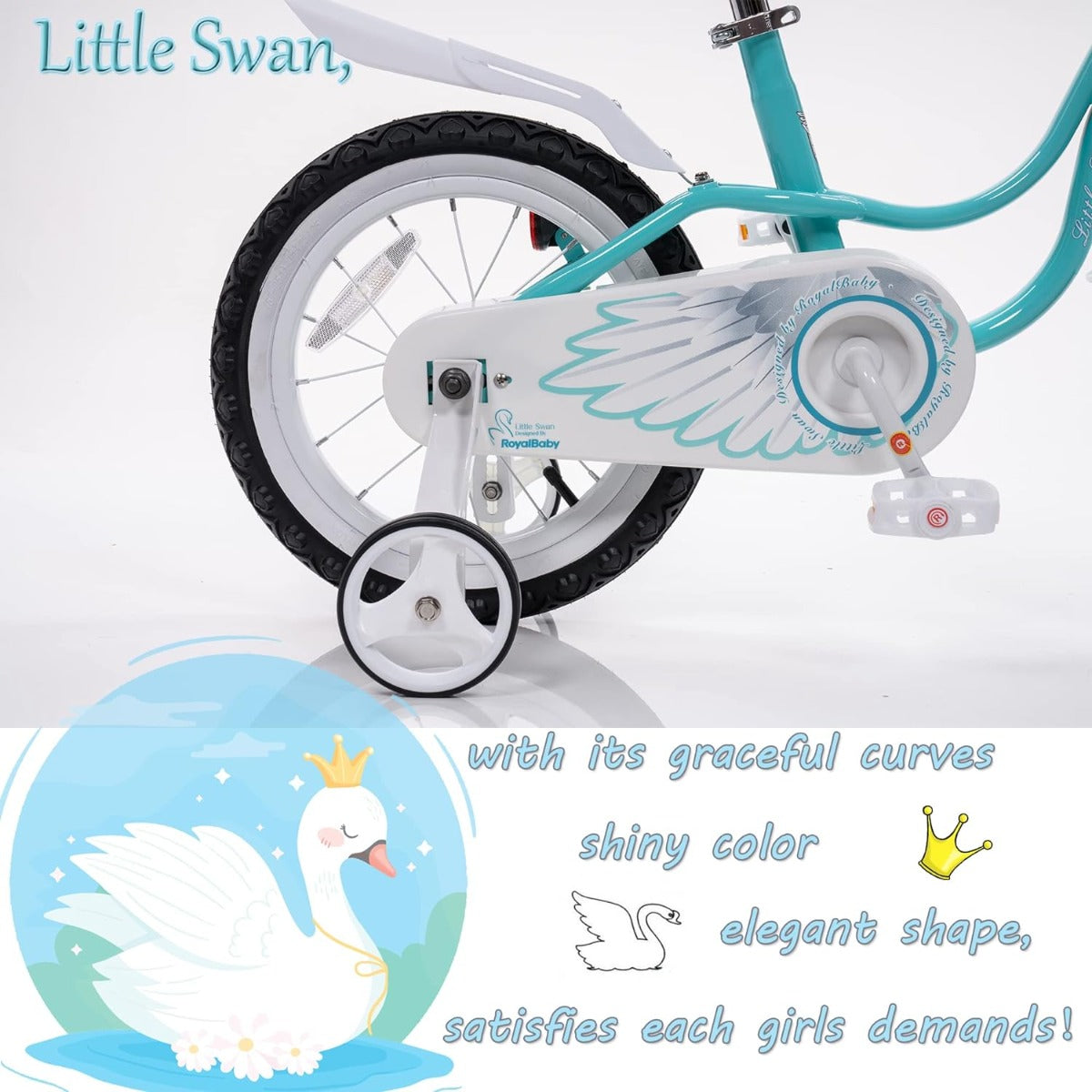 Buy Royalbaby Little Swan 14in Blue Bicycle | Yallatoys.com
