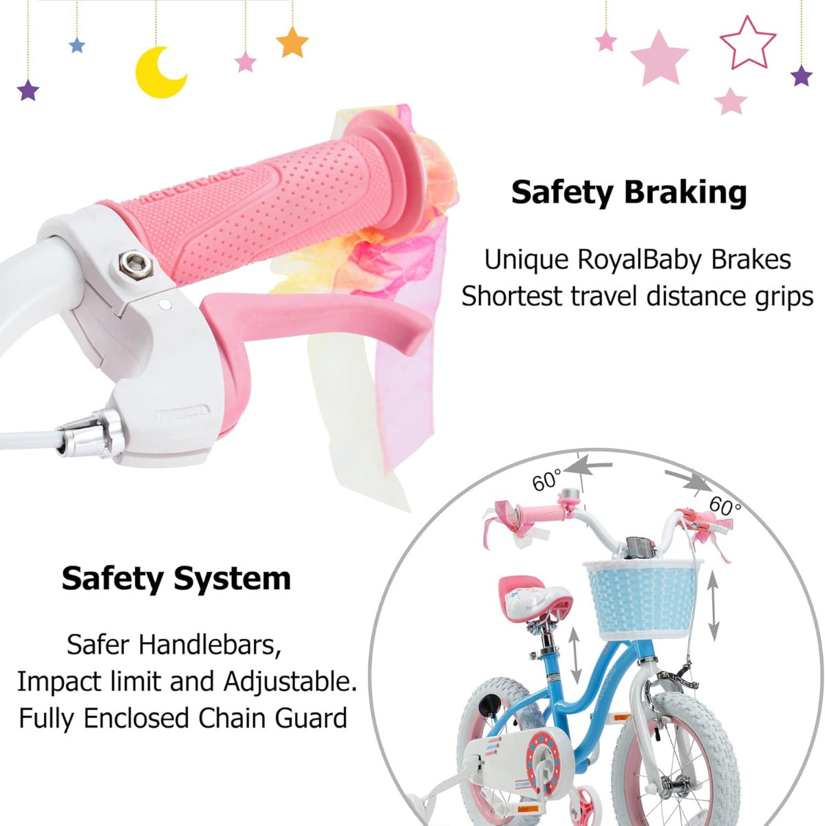Buy Royal Baby Star Girl 14inch Kids Bike | Yallatoys.com