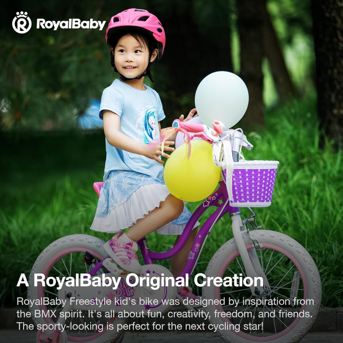 Buy Royalbaby Stargirl 16in Purple Bicycle | Yallatoys.com