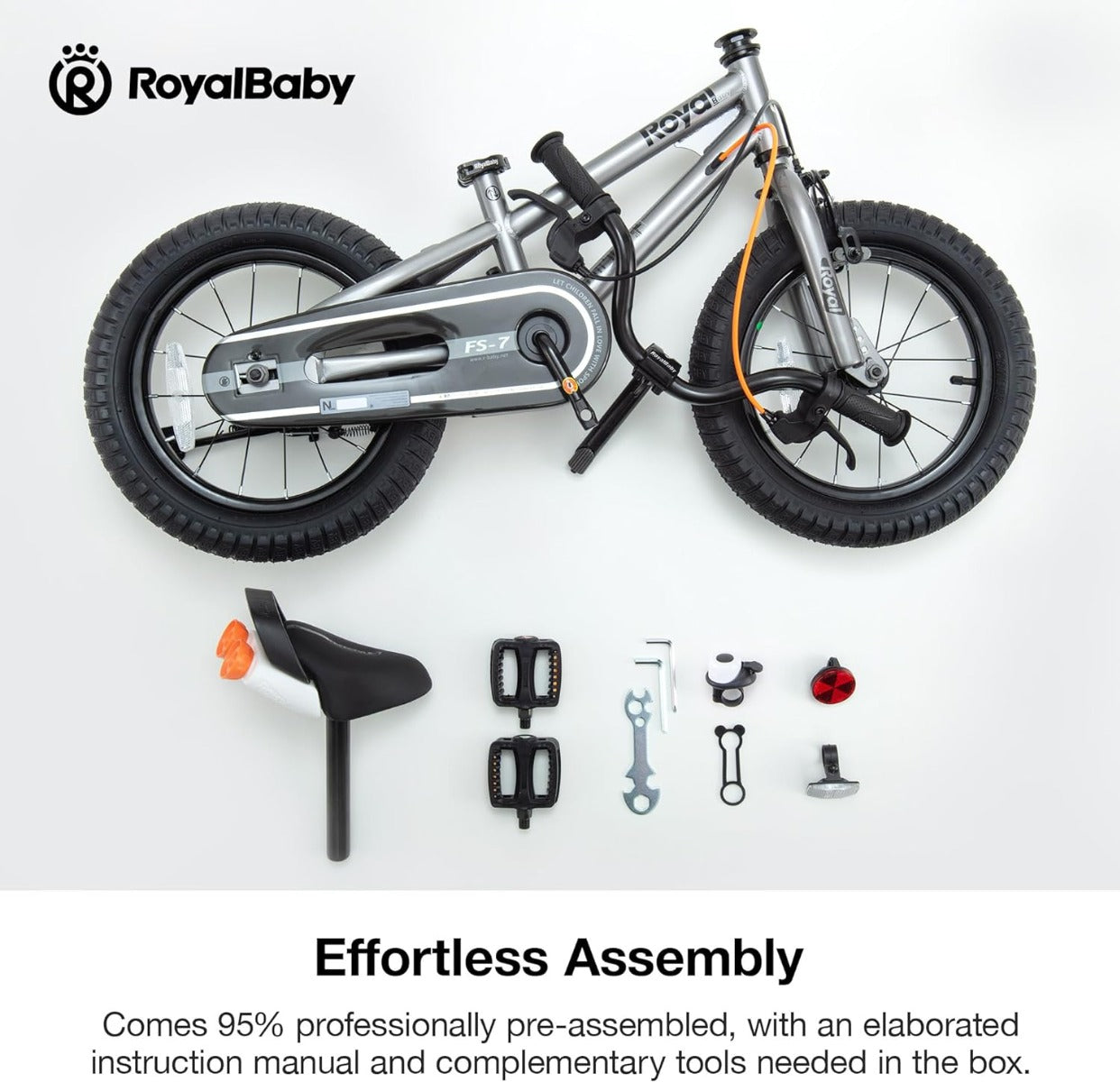 Buy Royalbaby 7th Gen Freestyle 18in Grey Bicycle | Yallatoys.com