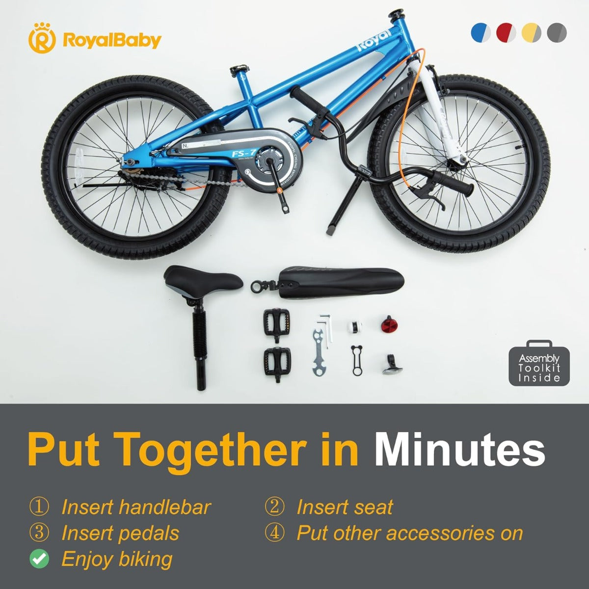 Buy Royalbaby 7th Gen Freestyle 20in Blue Bicycle | Yallatoys.com