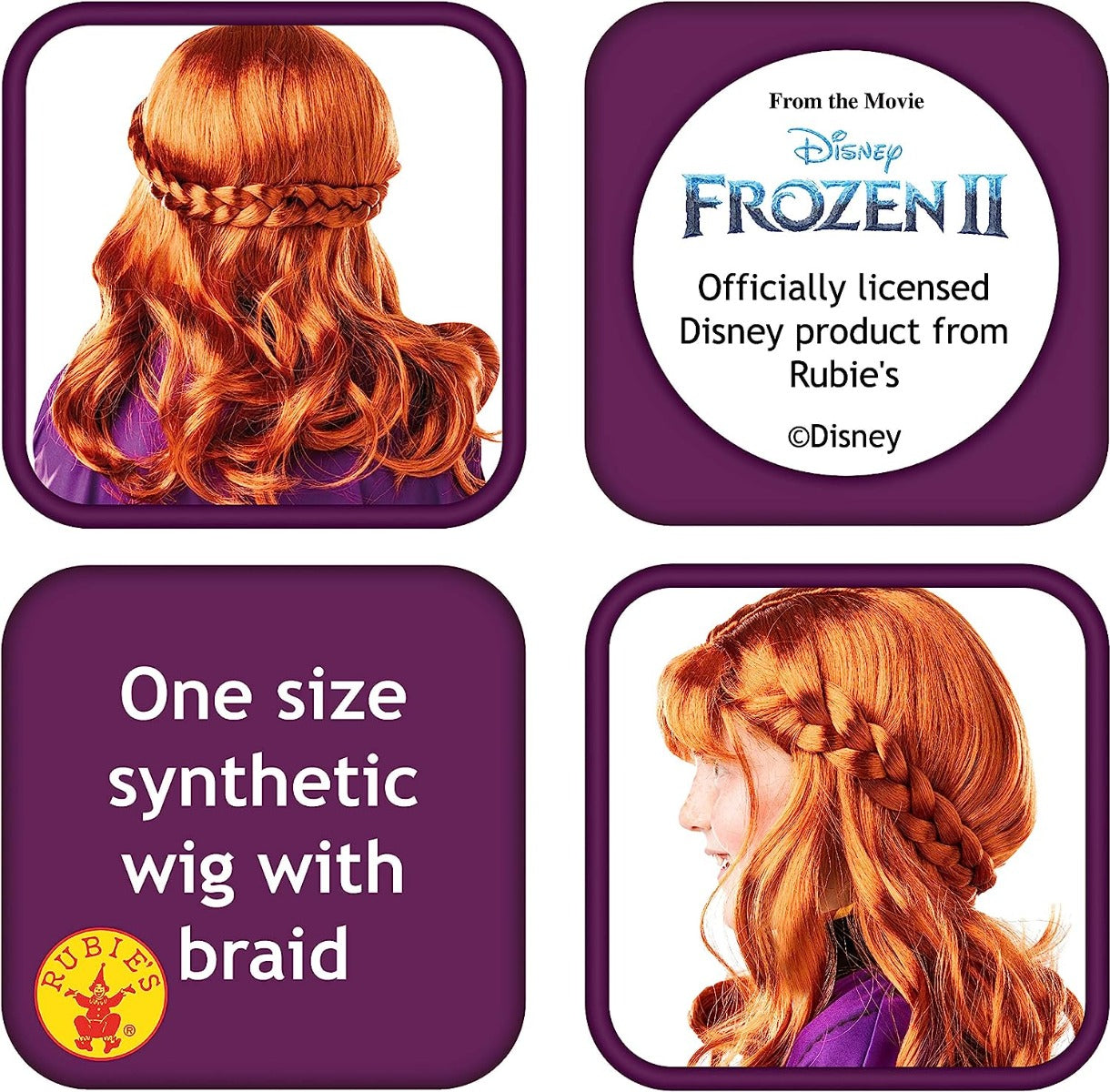 Buy Rubies Costumes Disney Frozen 2 Classic Princess Anna Wig Costume | Yallatoys.com