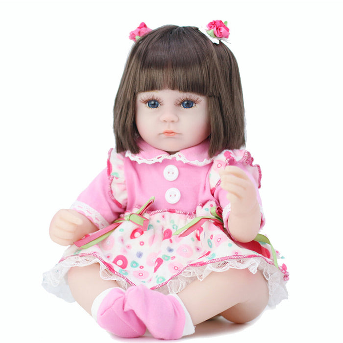 Buy Reborn 16.5inch Life Like Baby Real Girl Doll Silicone Vinyl Handmade Newborn Blue Eyes | Yallatoys.com