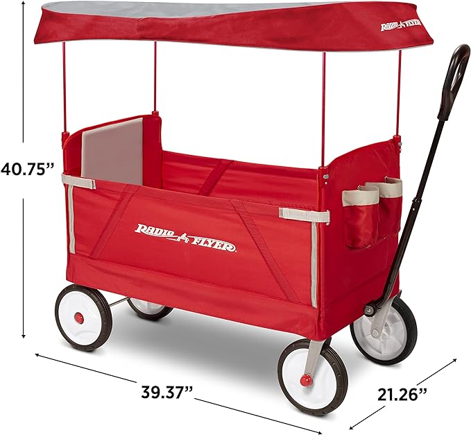 Buy Radio Flyer 3 in 1 EZ Fold Wagon with Canopy | Yallatoys.com