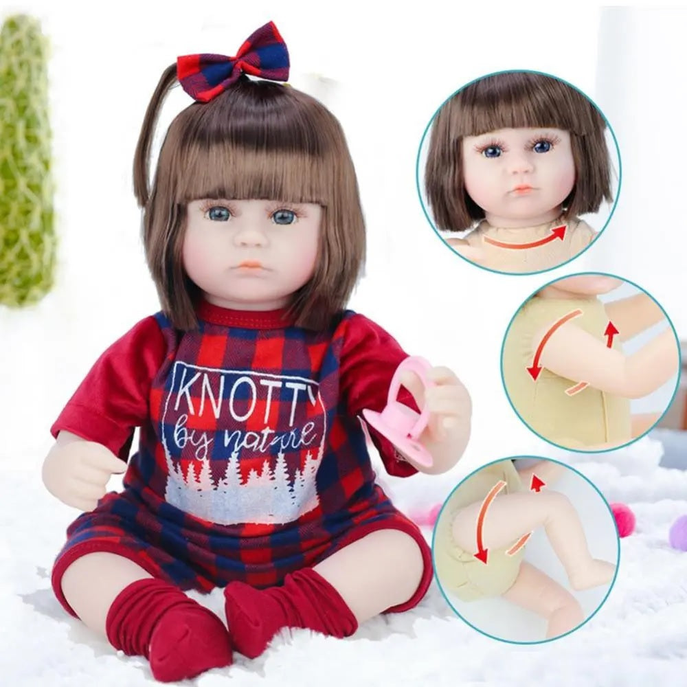 Buy Reborn 16.5inch Life Like Baby Real Girl Doll Silicone Vinyl Handmade Red Dress | Yallatoys.com
