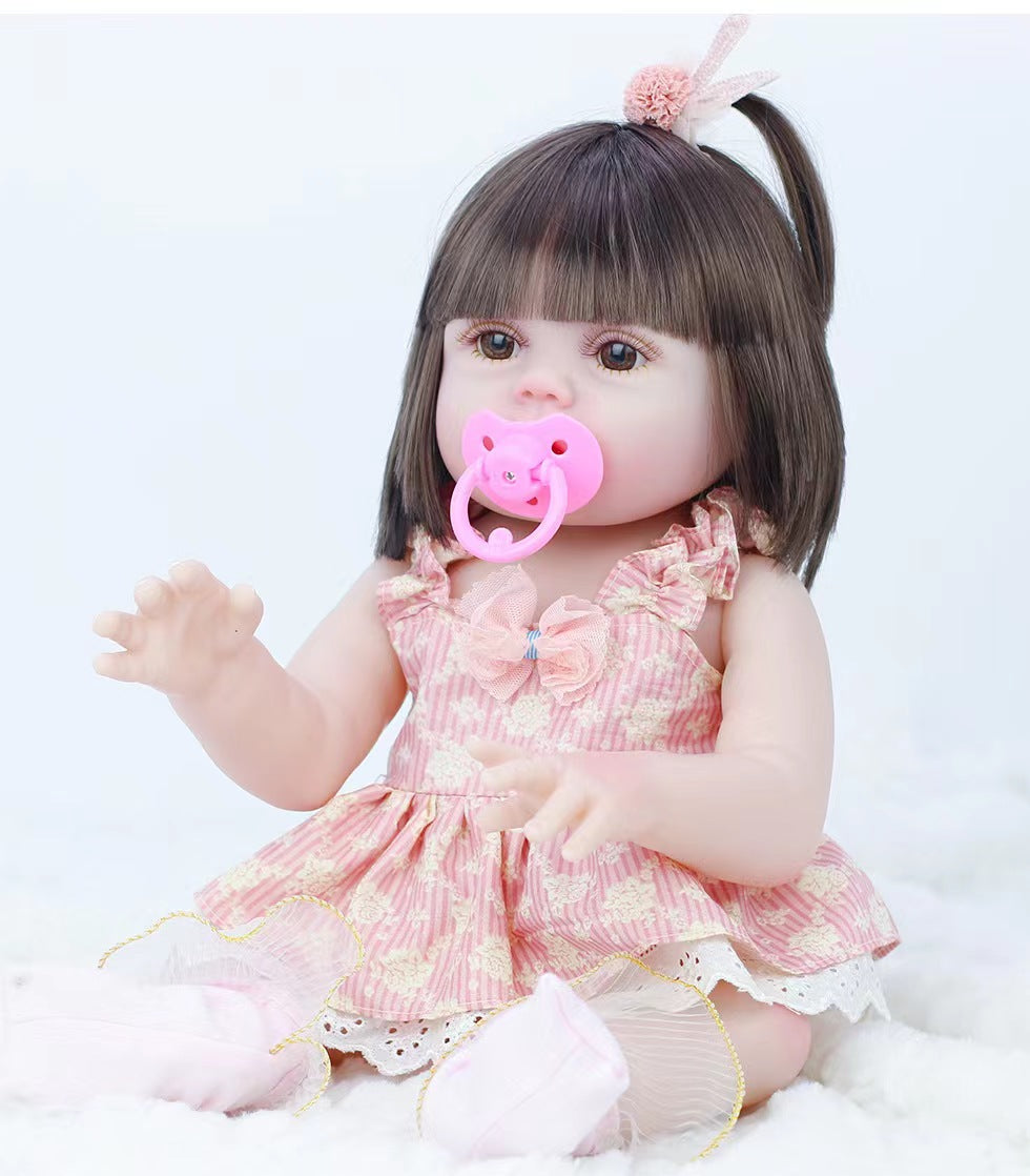 Buy Realistic Doll 15inch Handmade Soft Body Toy Weighted Baby Girl with Pacifier | Yallatoys.com