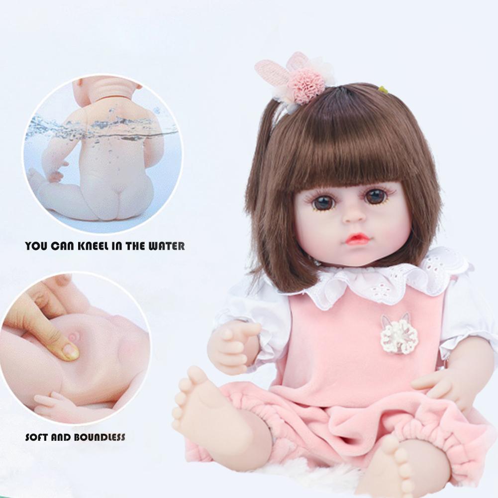 Buy Reborn Doll Life Like Newborn Simulation Cute Baby Dolls with Pink Dress | Yallatoys.com