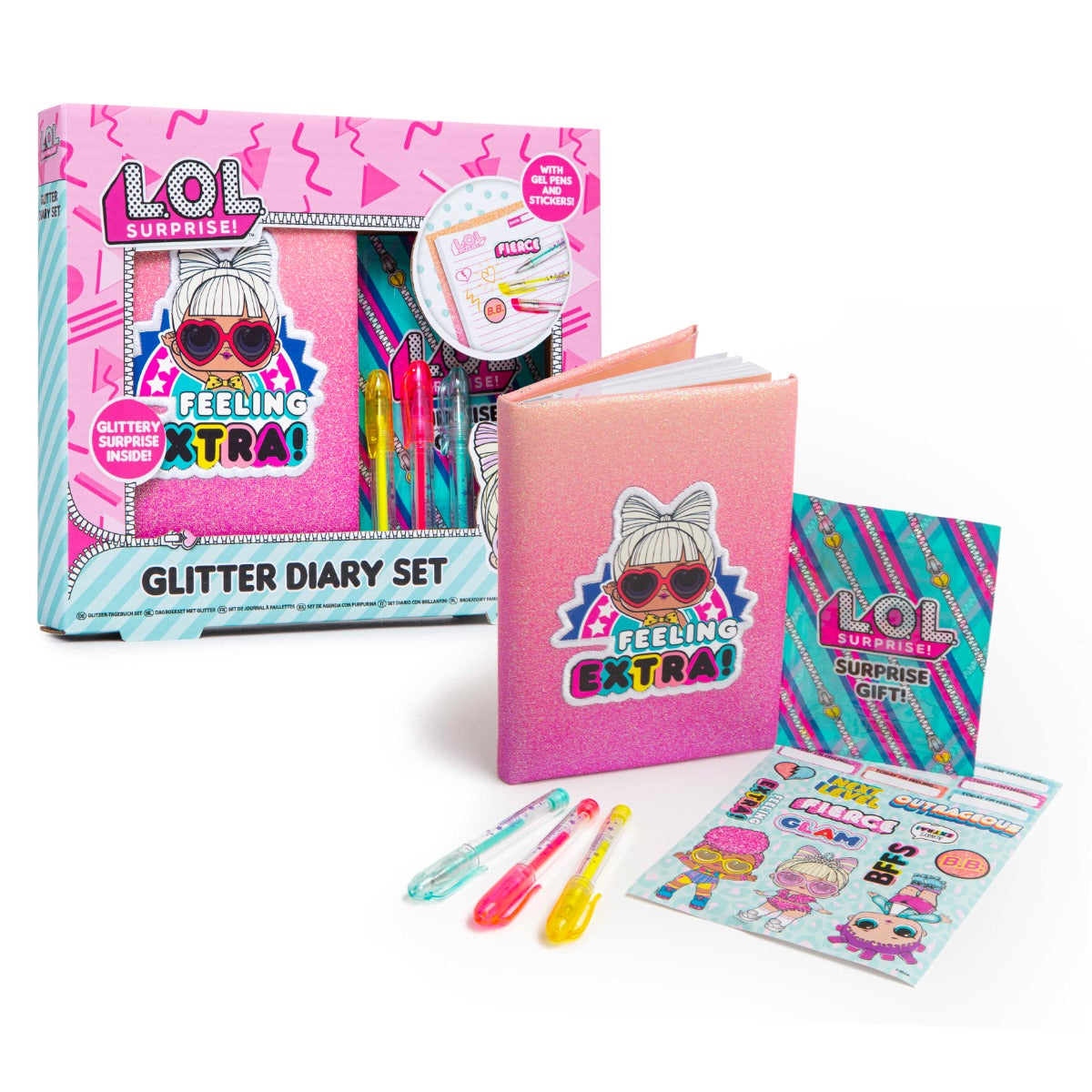 Buy LOL Surprise Mini Glitter Diary Set Mini with Gel Pens | Yallatoys.com