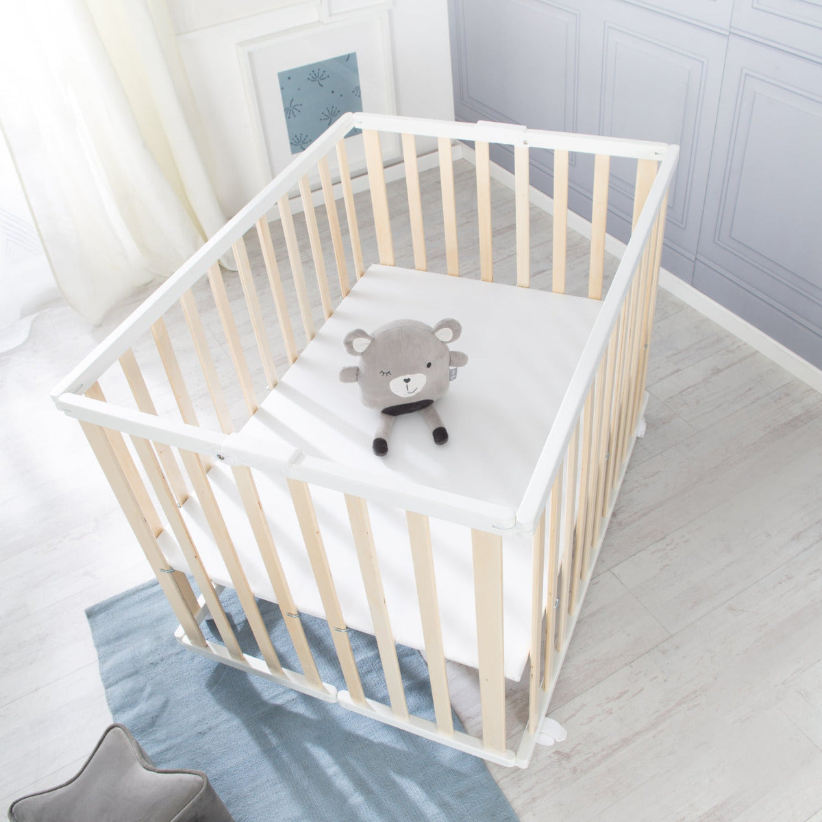 Roba Wooden Foldable Playpen Natural Roba Yallatoys