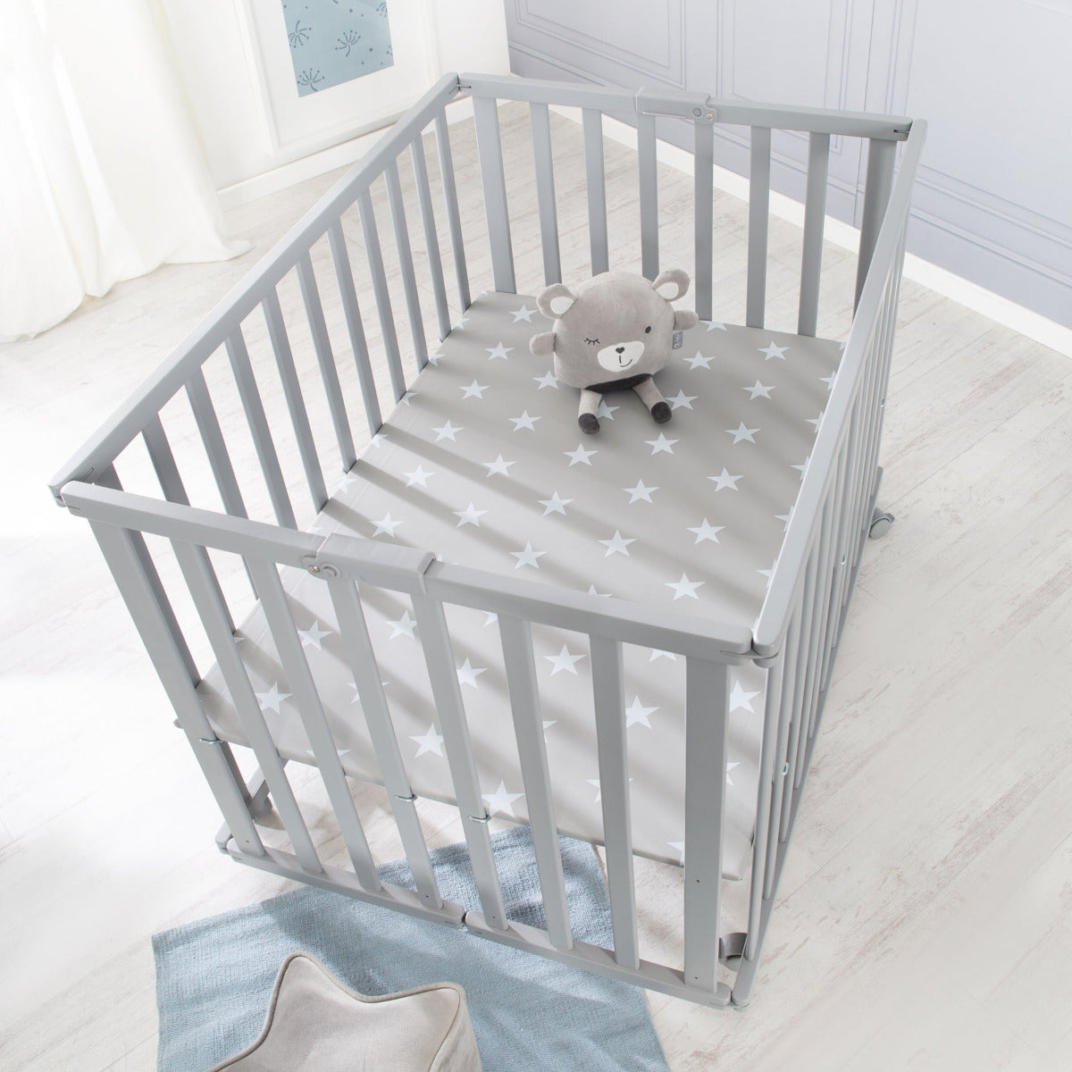 Roba Wooden Foldable Playpen Taupe Roba Yallatoys