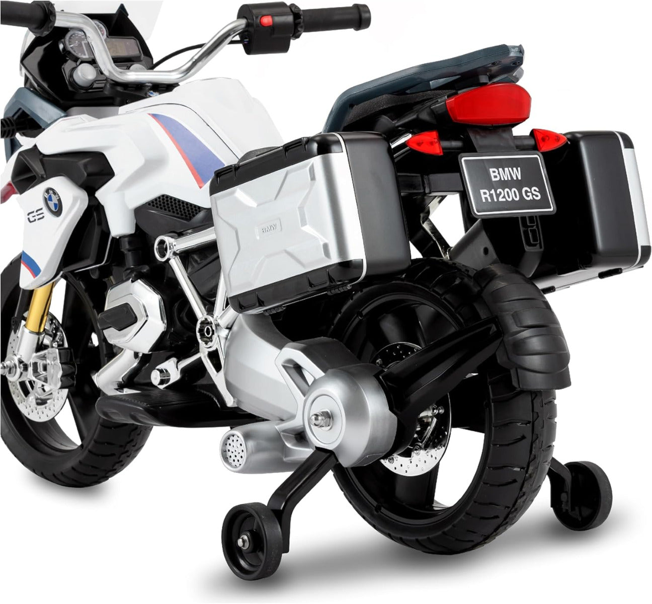 Buy Rollplay BMW R 1200 Gs Adventure Kids 12V Motorcycle Premium White | Yallatoys.com