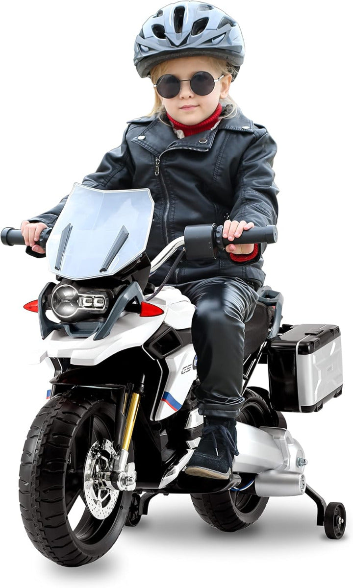 Buy Rollplay BMW R 1200 Gs Adventure Kids 12V Motorcycle Premium White | Yallatoys.com