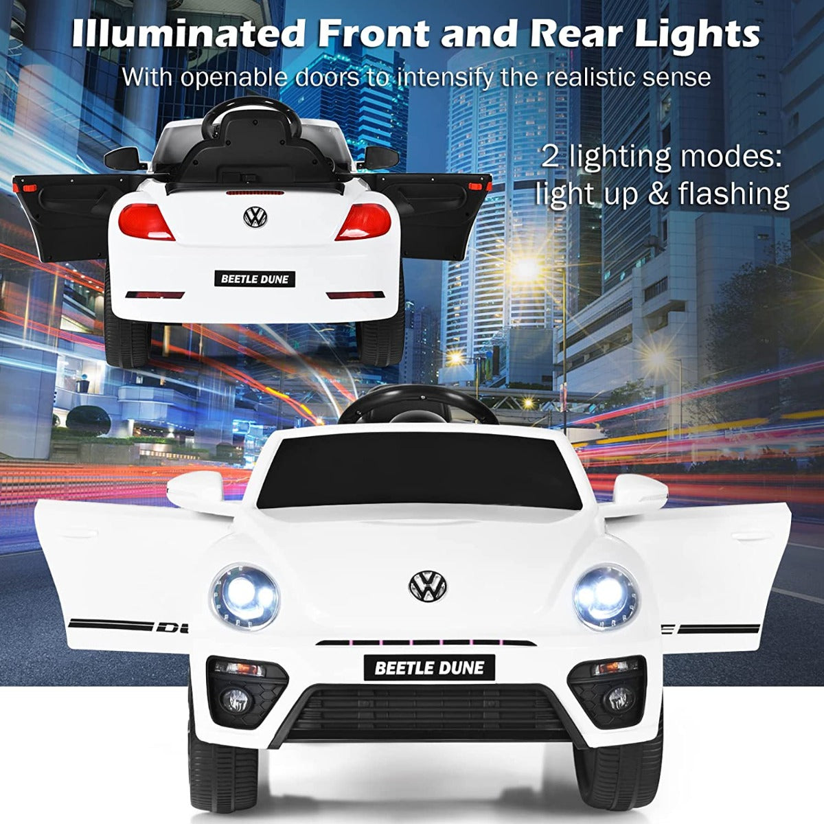 Buy Volkswagen Beetle 6V Kids Electric Ride on Car White | Yallatoys.com