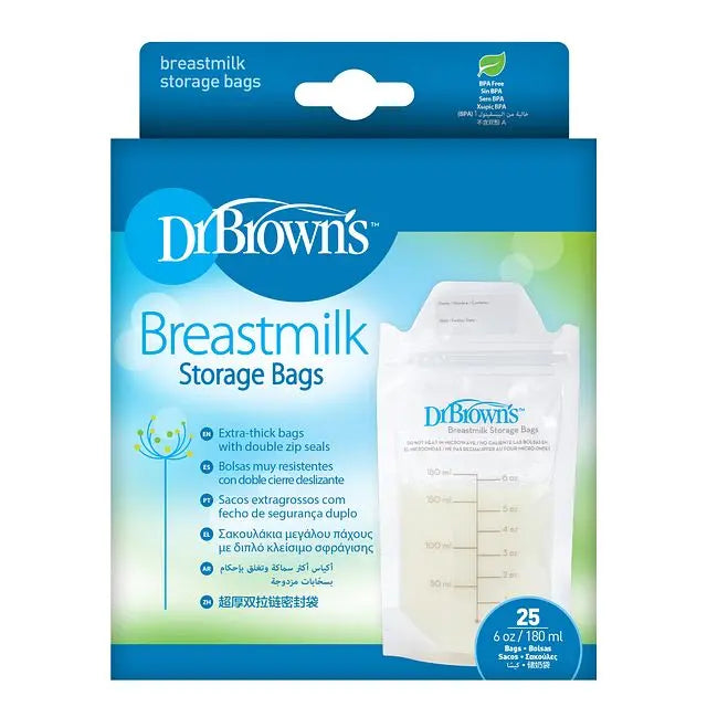 Dr Brown Breastmilk Storage Bag (6 Oz / 180 Ml), 25-Pack Dr Browns