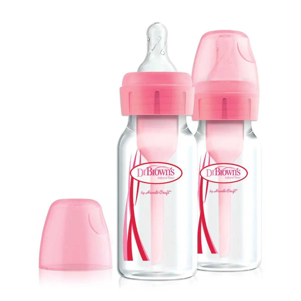 Dr.Browns 4 Oz/120 Ml Pp Narrow Options+ Bottle Pink  2 Pack Dr Browns Yallatoys