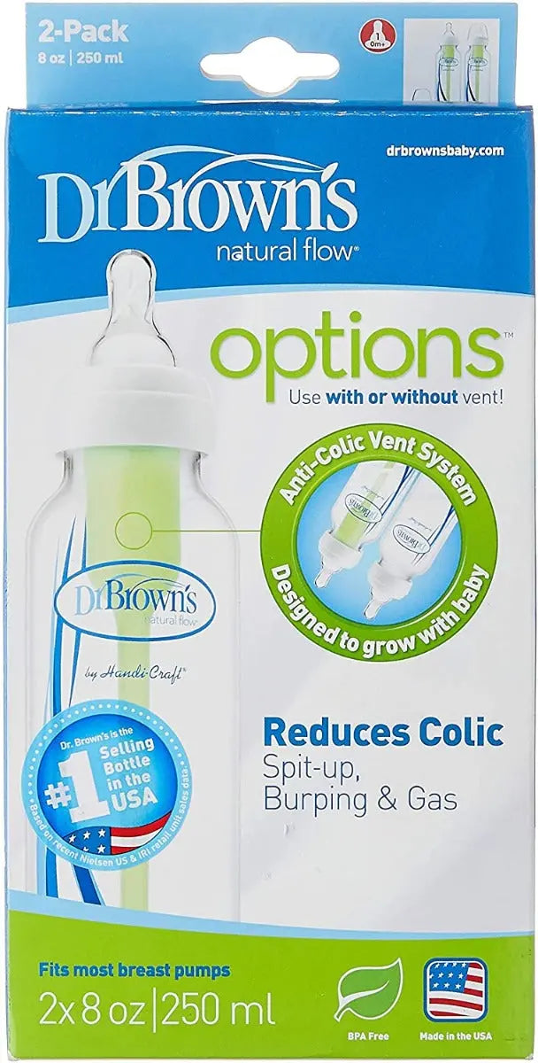 8 Oz / 250 Ml Pp Narrow-Neck "Options" Baby Bottle, 2-Pack Yallamomz Yallatoys