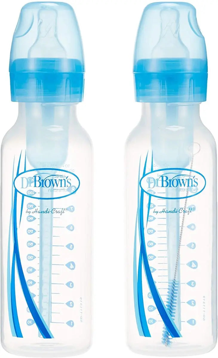 Dr.Browns 8 Oz/250 Ml Pp Narrow Options+ Bottle Blue  2 Pack Dr Browns