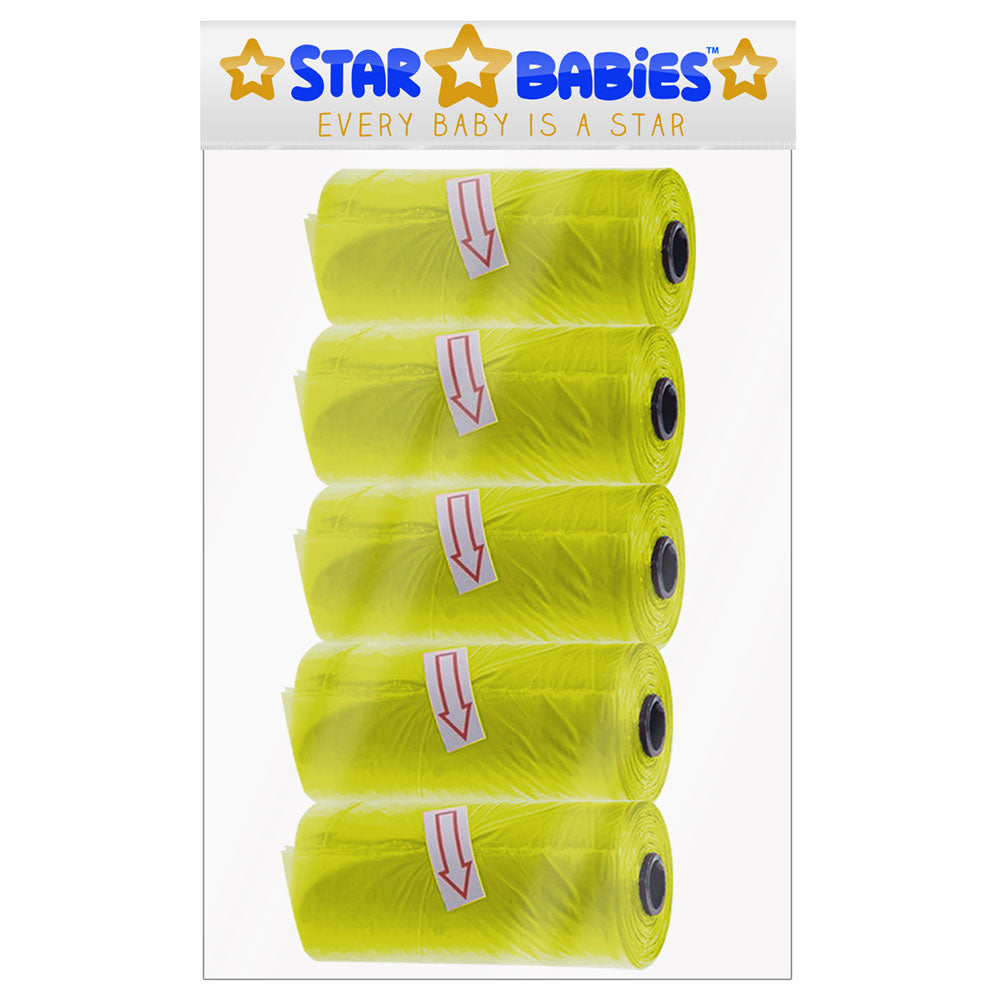 Star Babies Disposable Scented Bag Pack Of 5 Yellow Star Babies Yallatoys