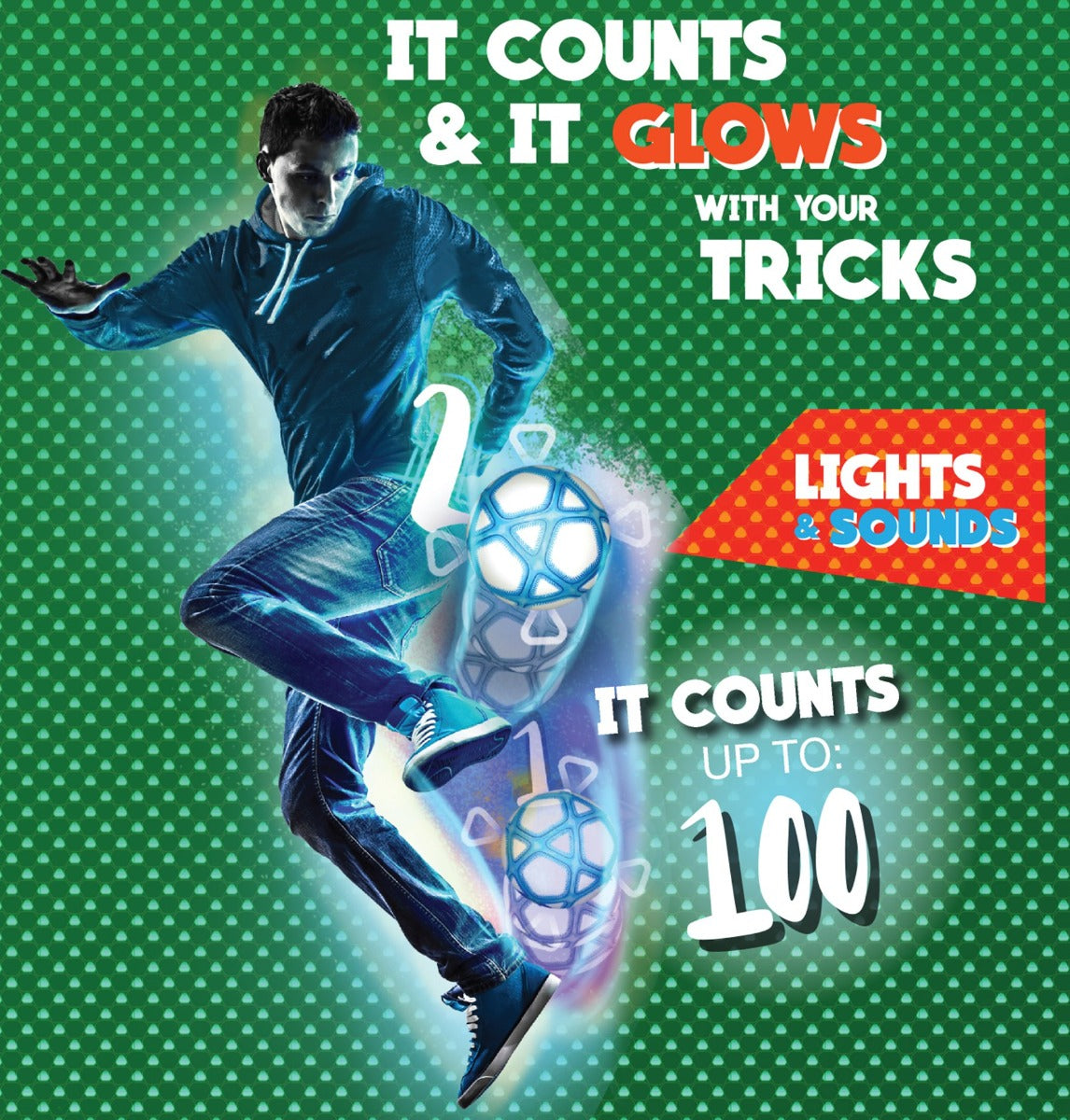 Buy Smart Football Old Kick Up Counting Power Ball with Bright Lights Sounds Training for Children | Yallatoys.com
