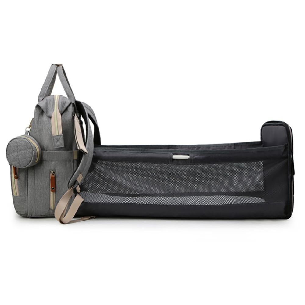 Little Story Diaper Bag W/T Pacifier Pouch - Grey Little Story Yallatoys