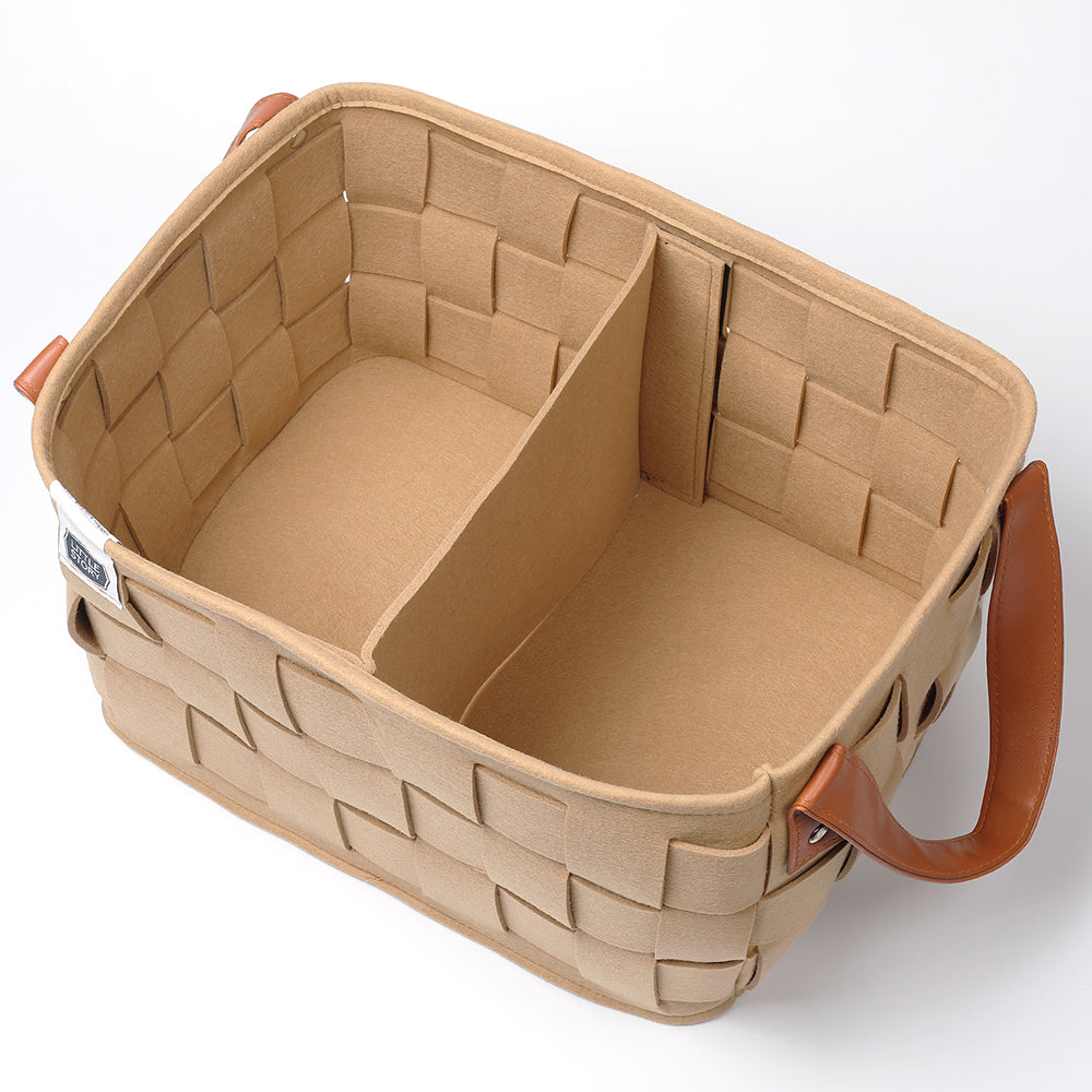 Little Story Multi-Purpose/Laundry Caddy Basket Felt - Khaki Little Story Yallatoys