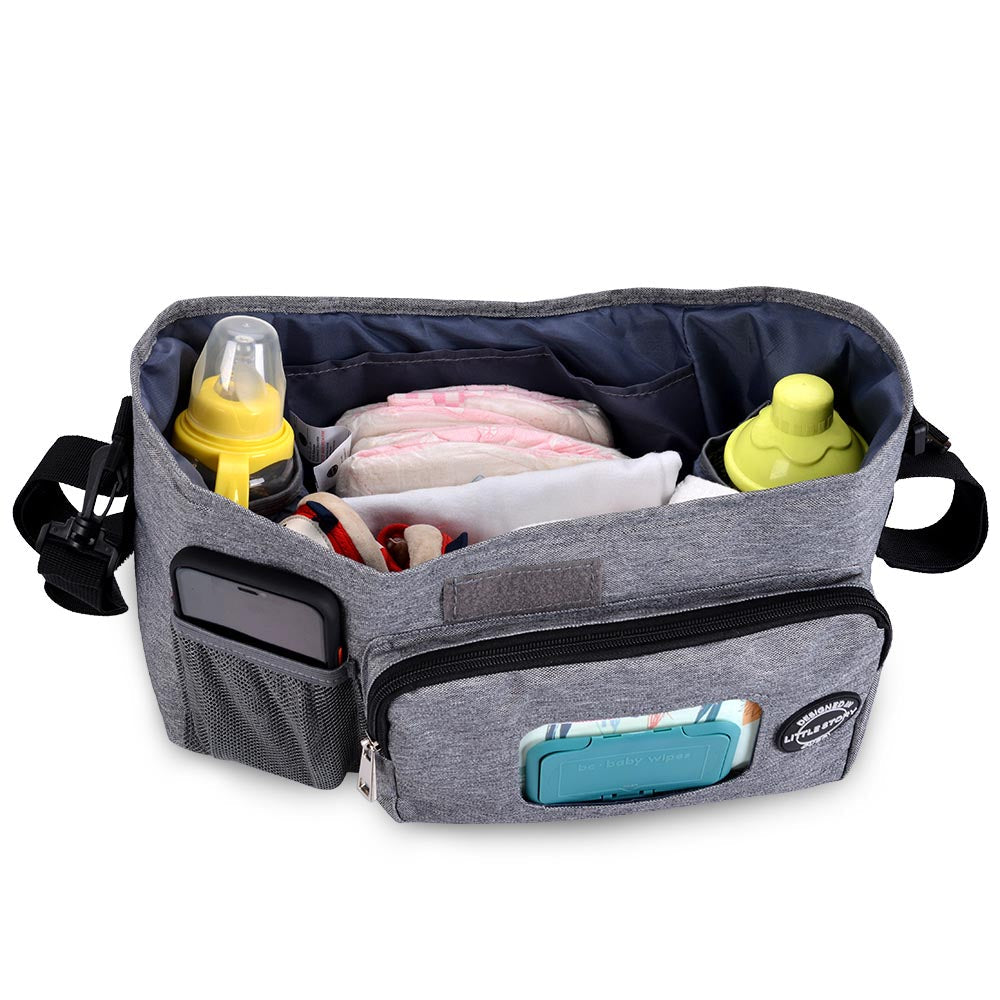 Little Story Stroller Diaper Organizer Bag-Grey Little Story Yallatoys