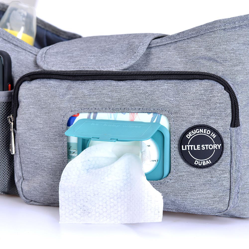Little Story Stroller Diaper Organizer Bag-Grey Little Story Yallatoys