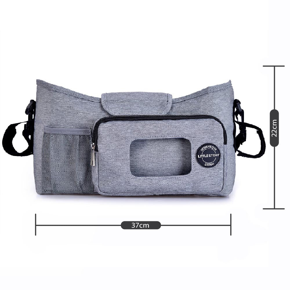 Little Story Stroller Diaper Organizer Bag-Grey Little Story Yallatoys