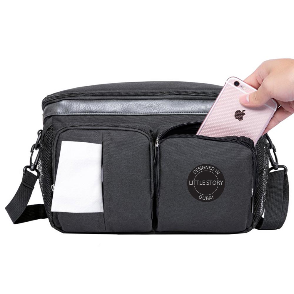Little Story Stroller Organizer Travel Bag-Black Little Story Yallatoys