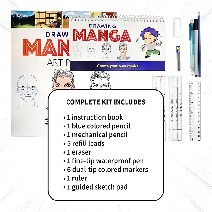 Buy Spice Box Learn to Draw Anime Manga Cartoon Kit | Yallatoys.com