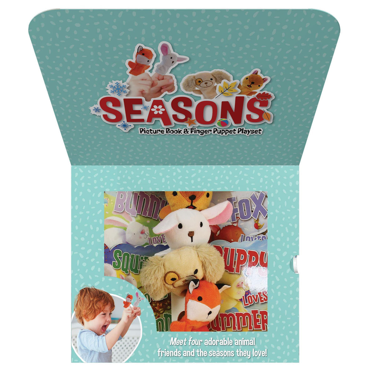 Buy Spice Box Read & Learn About Seasons Book and Finger Puppet Playset | Yallatoys.com