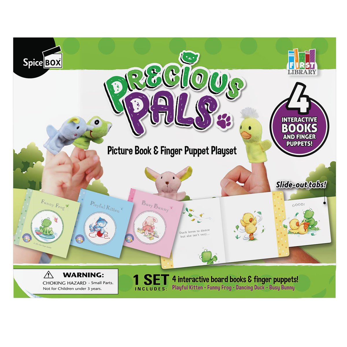 Buy Spice Box Precious Pals Book and Finger Puppet Playset | Yallatoys.com