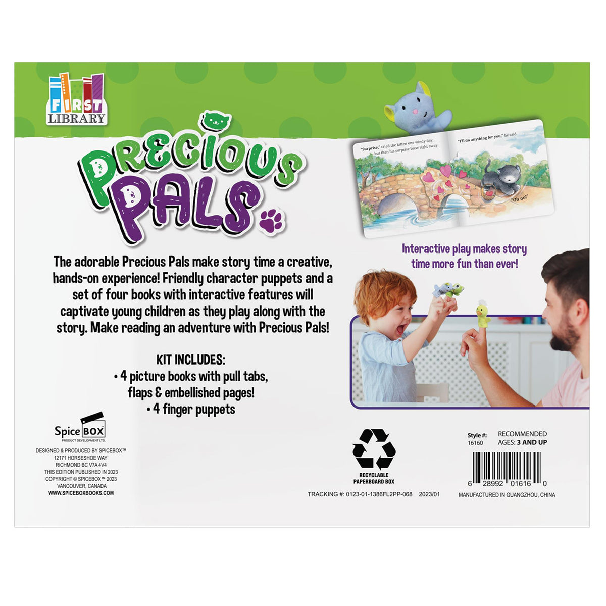 Buy Spice Box Precious Pals Book and Finger Puppet Playset | Yallatoys.com