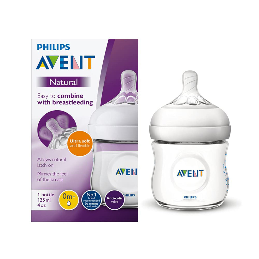 Buy Avent Natural Baby bottle 125ml Plastic | Yallatoys.com