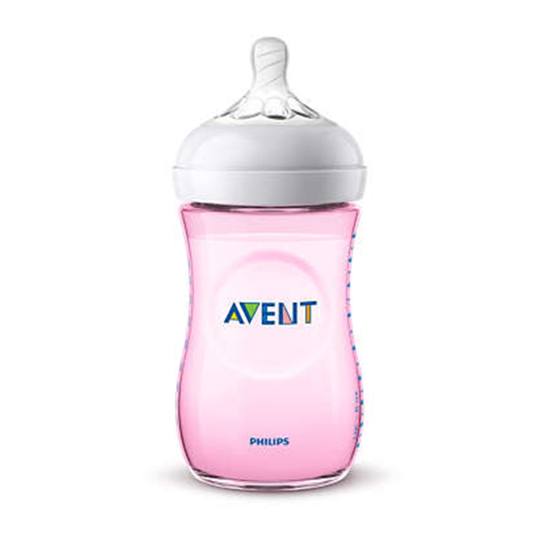 Buy Avent Natural Baby bottle 260ml Pink Plastic | Yallatoys.com