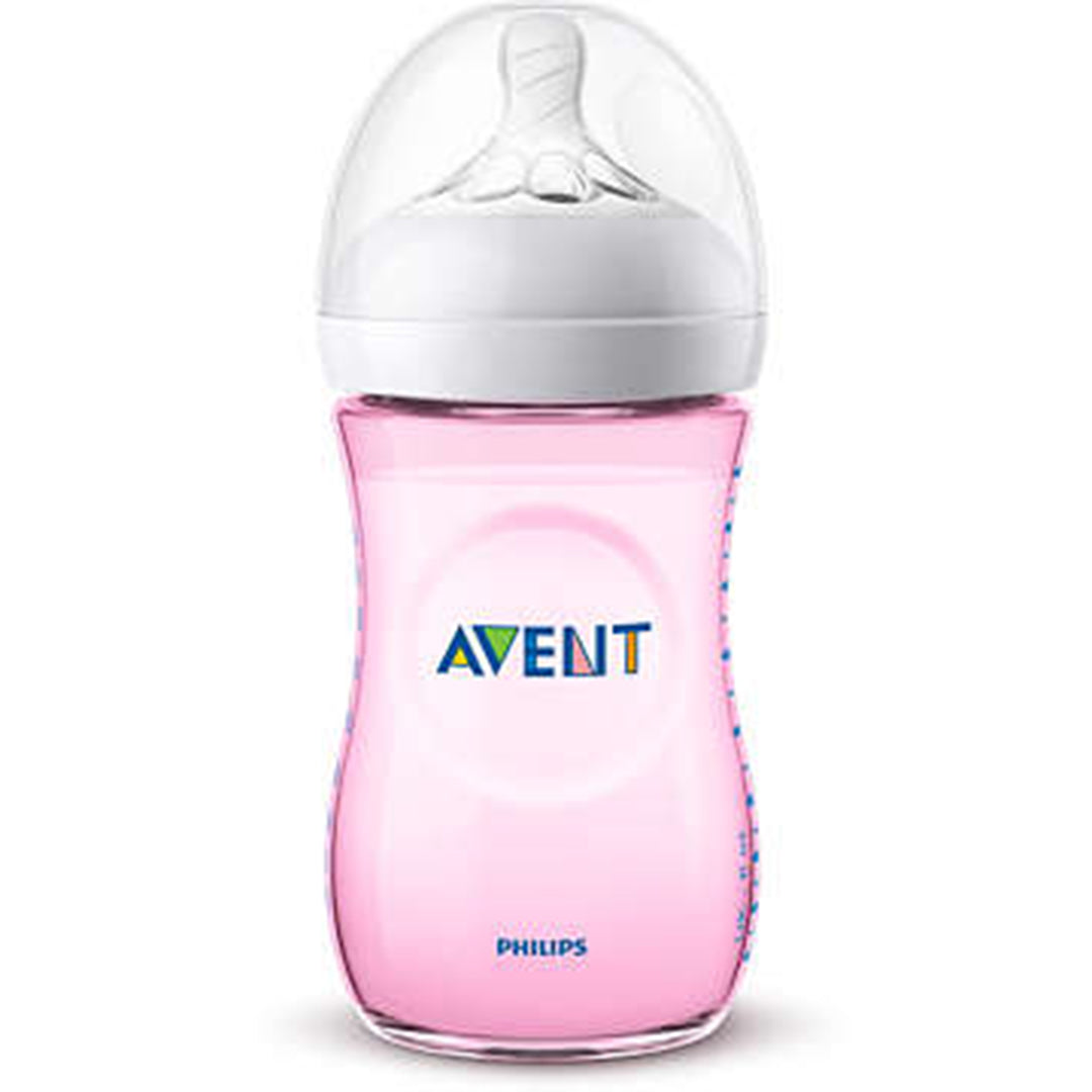 Buy Avent Natural Baby bottle 260ml Pink Plastic | Yallatoys.com