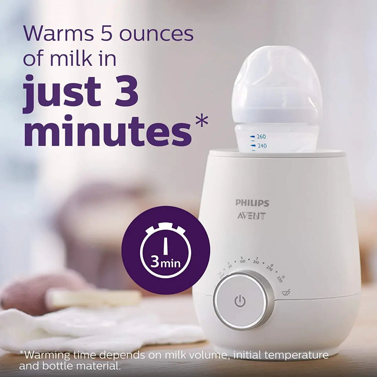 Avent Fast Baby Bottle Warmer with Smart Temperature Control Philips Avent Yallatoys