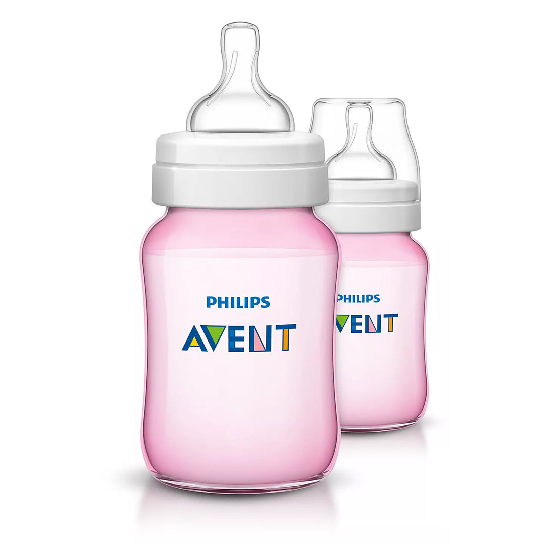 Buy Avent Classic Plus Bottle Pink 260ml 2pcs Pack | Yallatoys.com