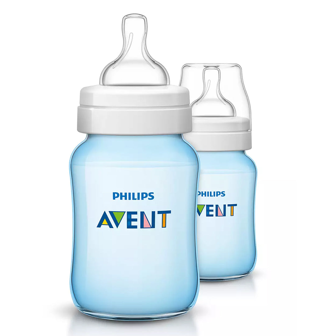Buy Avent Classic Plus Bottle Blue 260ml 2pcs Pack | Yallatoys.com