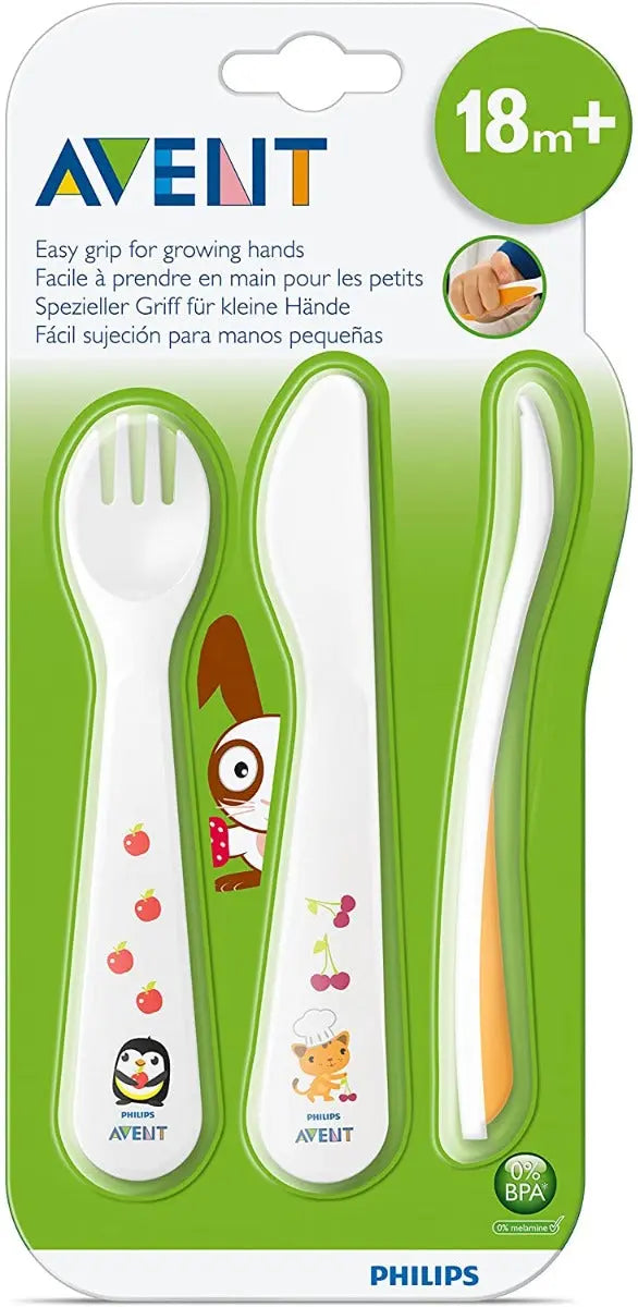 Avent Toddler Fork,Spoon and Knife Yallamomz Yallatoys
