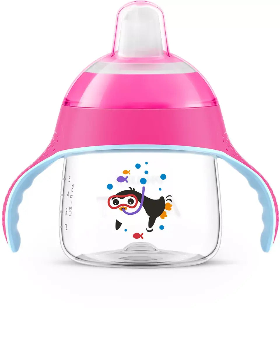 Avent Premium Spout Cup Trainer 200ml Pink Plastic Yallamomz Yallatoys