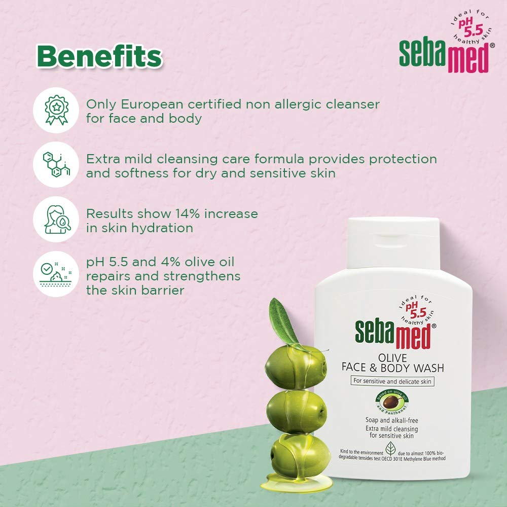 Sebamed Olive Face & Body Wash 200ml Sebamed Yallatoys