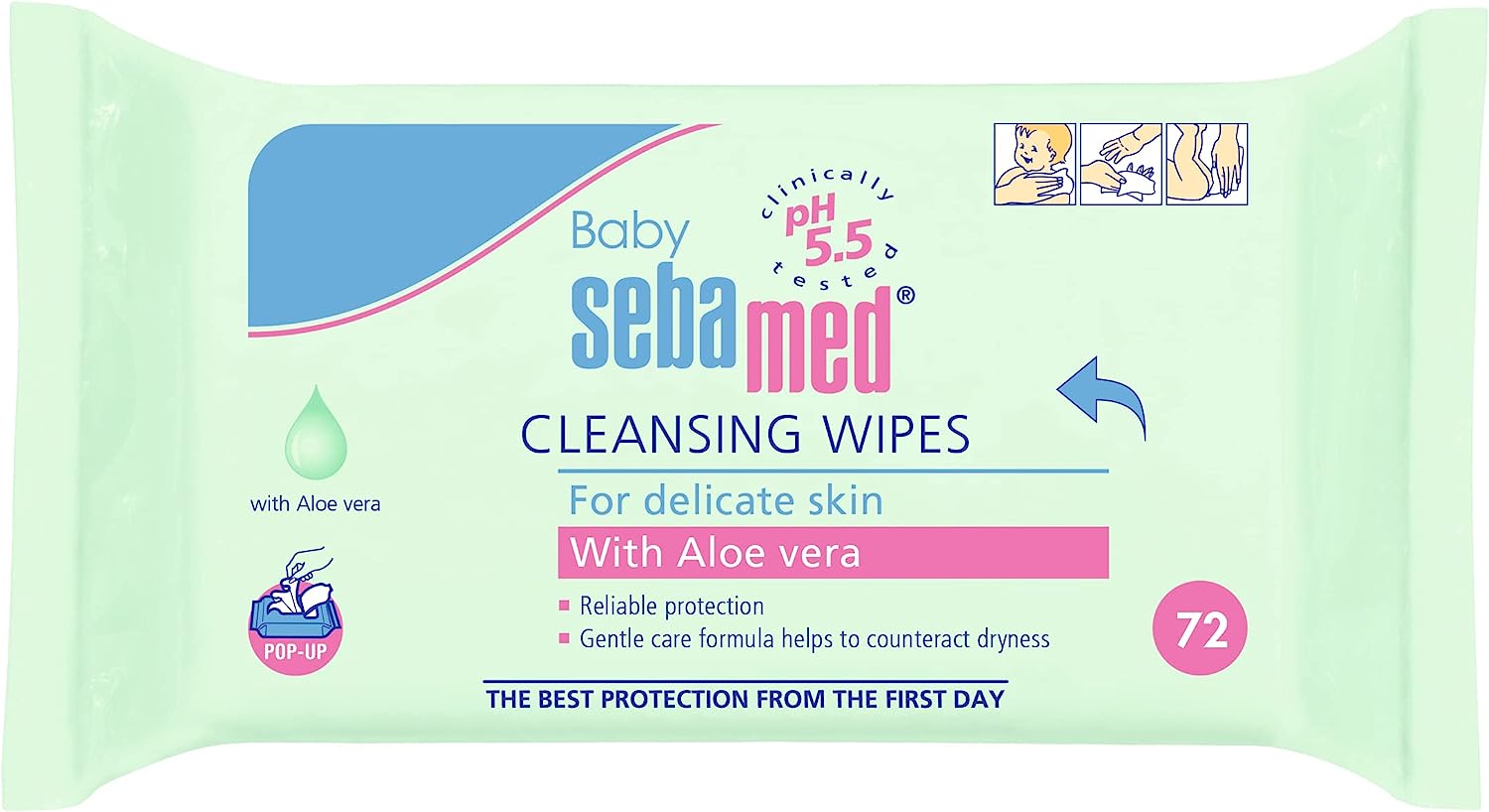 Sebamed Aloe Vera Baby Wet Wipes 72pcs Sebamed Yallatoys