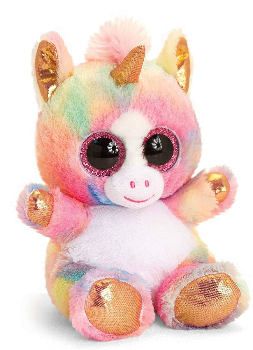 Buy Keel Toys 15cm Animotsu Rainbow Rose Gold Unicorn Animal Plush Toy | Yallatoys.com
